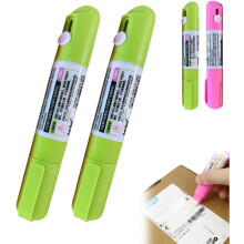 (Green*2pcs, 1set) 2 in 1 Privacy Wipe Box Cutter,2-in-1 Thermal Ink Remover,2027 New Water-Based Thermal Paper Eraser Pen,One Smear Printe