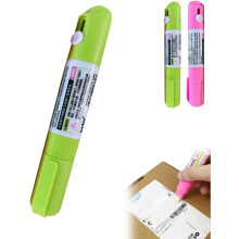 (Green*1pcs, 1set) 2 in 1 Privacy Wipe Box Cutter,2-in-1 Thermal Ink Remover,2027 New Water-Based Thermal Paper Eraser Pen,One Smear Printe