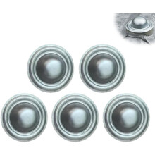 (Silvery5pcs, 1set) 50 metalowych zaślepek śrub dachowych, ochronne na łby śrub, łatwy montaż