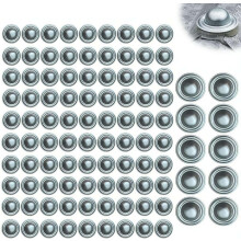 (Silvery100pcs, 1set) 50 metalowych zaślepek śrub dachowych, ochronne na łby śrub, łatwy montaż