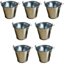 (Bucket*7pcs, 1set) Pieni metalli ämpäri kahvalla
