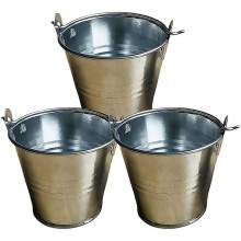 (Bucket*3pcs, 1set) Pieni metalli ämpäri kahvalla