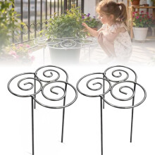 (SliveryS*2pcs, 1set) Metalli kasvin tukirengas, pioni häkki