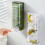 (translucent green, 1pcs) Distributeur sacs plastique mural, range chaussettes 4