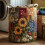 (style5 M, 1pcs) Panier linge matelassé boho floral, multifonction, léger 4