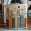 (style5 S, 1pcs) Panier linge matelassé boho floral, multifonction, léger 1