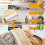(Beige1pcs, 1set) Sacchetti pane cera d'api, lino riutilizzabile, 43x32cm, congelatore 5