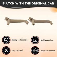 4Pcs Car Inner Door Armrest Panel Door Pull Handle Set Inner Door Handrail for X3 X4 F25 F26 2010-2016 (Cream Color)