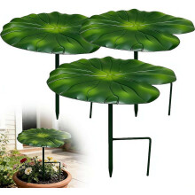 (Green 3pcs, 1set) Wasserlilie Blatt Pflanzenschirm, wasserdicht, 21 cm, für Teich & Topfpflanzen