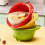 (Red, 1pcs) Rotatable 2-in-1 Colander for Kitchen, Fruit & Vegetable Washer 5