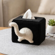(Black-1pcs, 1set) Vtipný plyšový držiak na krabičku v tvare mačacieho zadku, dekoratívny, pre domácnosť