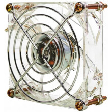 (White, 1pcs) Ventilateur rafraîchissant cage animal, silencieux, acrylique