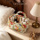 (style3, 1pcs) Cestas tela acolchada boho, plegables. 3