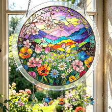 (Style12, 7.87in) Acryl Puzzle Sonnenfänger, 83 Teile, 20 cm, DIY, Geschenk für Mama