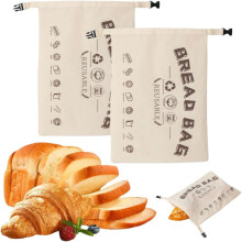 (Beige 2pcs, free size) Extra iso mehiläisvaha leipäpussi