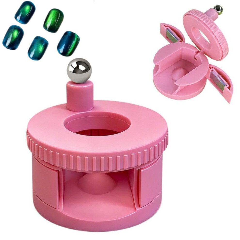 Oimg Pink (, 1Pcs) 360 Rotating Cat Eye Magnet,2026 Upgrade 360 Rotatings Cat Eye Magnets Tool,Uniform Strong Magnet Cateye Nail Tool,Exc