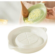 (White, 1pcs) Porzellan-Reibeplatte, manuell, Keramik, für Ingwer, Knoblauch, Obst, Gemüse, Püree, 3,5 Zoll, Küche