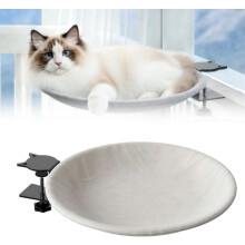 (White, 1pcs) Katt skrivbordssäng - mjuk & bekväm kaninpälssäng, modern inomhus katt bo möbler för kontors skrivbord, spelbord, alla årstider