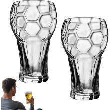 (Transparent, 20.3 Ounces) 570ml sklenice na pivo trofej, fotbal 2026