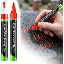 (red, 1 Count (Pack of 1)) Golden Tombstone Marker Pen, Weatherproof Quick Drying Paint Marker for Restoring Faded Grave Inscriptions for Graveston