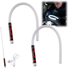 (White, 2pcs) Flexibele LED lichtstok, 27" buigbaar, oplaadbaar, hoog lumen, 3 helderheidsstanden, voor autoreparaties