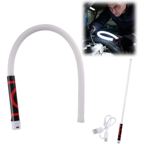 (White, 1pcs) 68cm Flexible Rechargeable LED Light Stick, 3 Brightness Modes