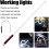 (White, 2pcs) 68cm Flexible Rechargeable LED Light Stick, 3 Brightness Modes 7