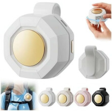 (White, Small) Mini ventilateur sans pales clip, 3 vitesses, portable silencieux