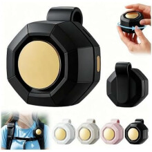 (Black, Small) Mini ventilateur sans pales clip, 3 vitesses, portable silencieux