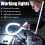 (White, 2pcs) 68cm Flexible Rechargeable LED Light Stick, 3 Brightness Modes 3
