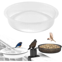 (1PCS, 7.02in) Vogelfutterstation, Ersatz, durchsichtig, mit Wasserschale, für Garten, Terrasse, Vogelbad