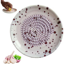 (Purple, 1pcs) Keramik-Knoblauchreibe, Porzellan, für Ingwer, Zitrone, Käse, Gemüse, lila, Küche, manuell