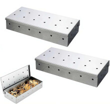 (2pcs, free size) BBQ rookkistje voor roken, roestvrij staal, voor houtchips, voor gas, elektrisch of houtskoolgrill