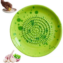 (Green, 1pcs) Keramik-Knoblauchreibe, Porzellan, für Ingwer, Zitrone, Käse, Gemüse, lila, Küche, manuell