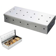 (1pcs, free size) BBQ rookkistje voor roken, roestvrij staal, voor houtchips, voor gas, elektrisch of houtskoolgrill