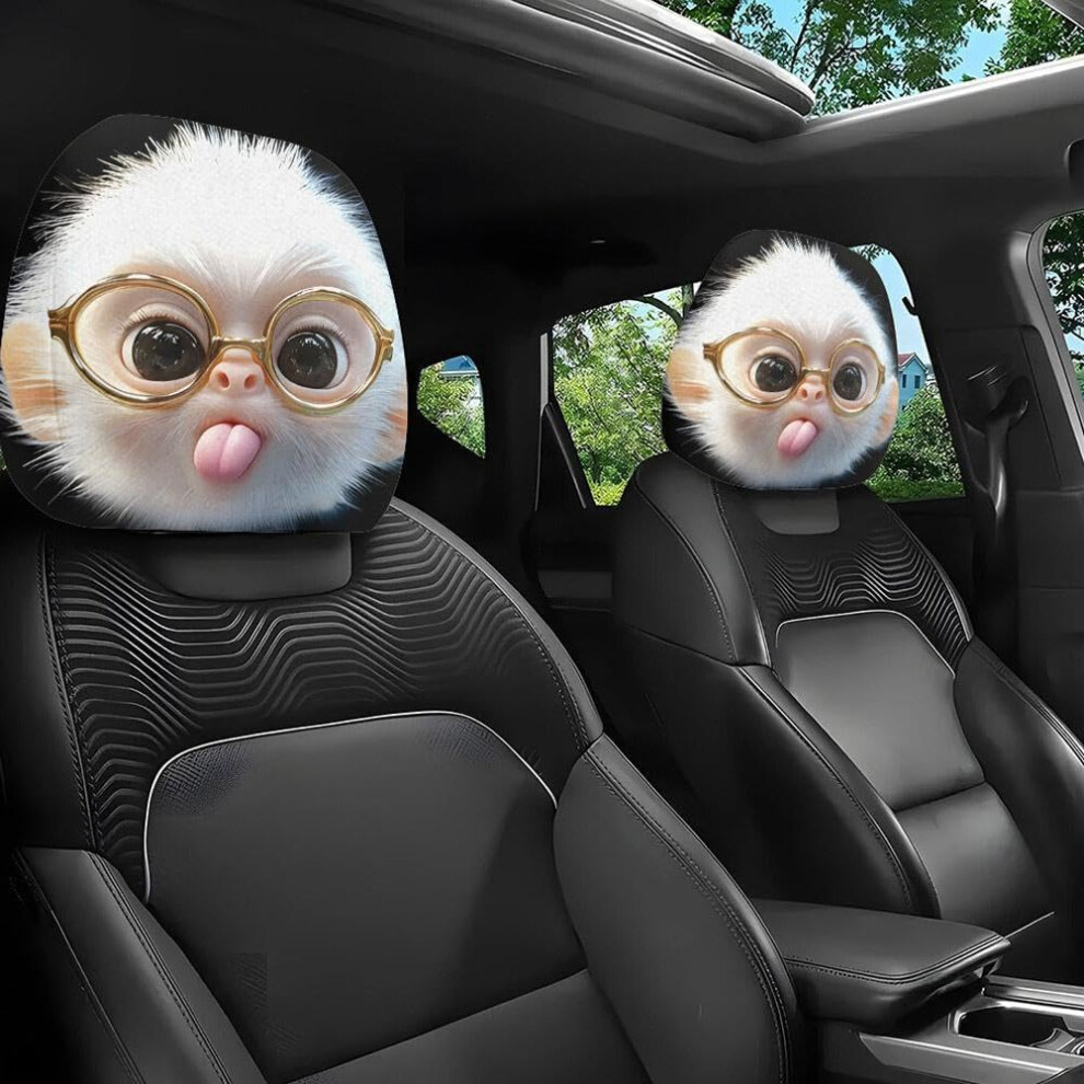 (Style B, Free Size) Halloween Car Headrest Cover Â Scary Face Auto Seat Cover, Funny Cartoon For Automotive 5437706909972