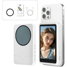 (White, 1 set) 10cm selfie monitori näyttö puhelimeen