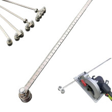 (Single axis 50cm/19.68in, free size) Polohovacie meradlo na rezanie dreva, nastaviteľný nerezový vodítko pre kotúčovú pílu