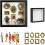 (Black, with light) DIY mini museo siluetti boxi 1