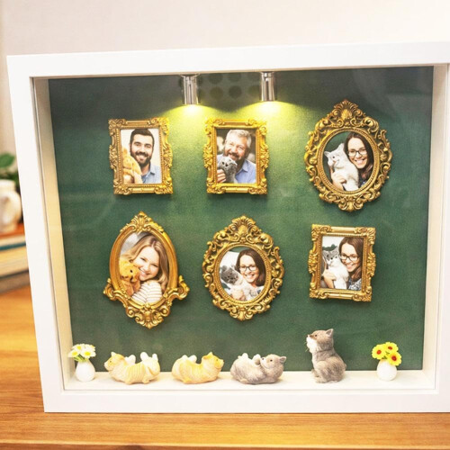 (Cat, with light) DIY mini museo siluetti boxi 2