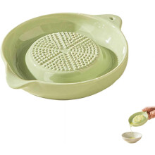 (Green, 1pcs) Keramik-Reibschale, für Ingwer, Knoblauch, Zitrone, Käse, Obst, Püree, grün, Küche