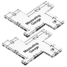 2Pcs Acrylic Sewing Gauge Seam Guide Ruler, 2.2 X 2.1 Inch Sewing Ruler for Quilting, Sewing Rulers