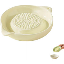 (Milky white, 1pcs) Keramik-Reibschale, für Ingwer, Knoblauch, Zitrone, Käse, Obst, Püree, grün, Küche