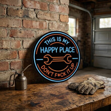 (20cm, 1pcs) This is My Happy Place tina neon kyltti