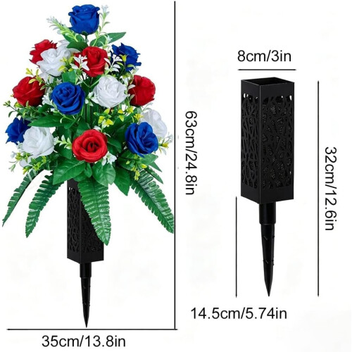 (Color B, 1pcs) Brad artificial flori mormânt, cadou 1