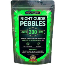(Green, 200pcs) Sötétben világító kerti kövek – 400 db narancs fluoreszkáló kavics tereprendezéshez