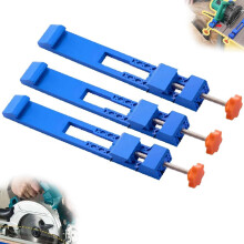 (Blue, 3pcs) Nastaviteľná základná vodítko rezacieho stroja, vodítko pre kotúčovú pílu na skateplate pre drevospracovanie