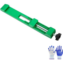 (Green, 1pcs+1gloves) Nastaviteľná základná vodítko rezacieho stroja, vodítko pre kotúčovú pílu na skateplate pre drevospracovanie