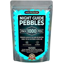 (Blue, 1000pcs) Sötétben világító kerti kövek – 400 db narancs fluoreszkáló kavics tereprendezéshez