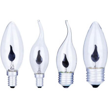(White/4set, 4SET) Liekin efekti lepattava kynttilän hehkulamppu